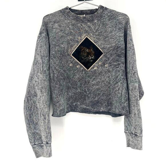 Vintage Tops - Vintage Acid Wash Fruit Of The Loom Tiger Potter Park Zoo Sweatshirt Size Large